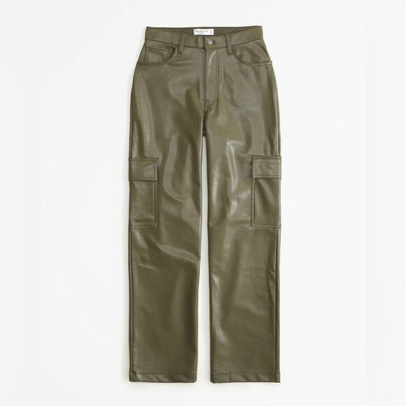 Abercrombie Vegan Leather 90s Relaxed Pant - Picture 2 of 6